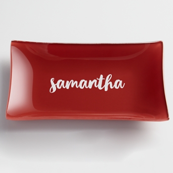 Any Message Glass Catchall-Red