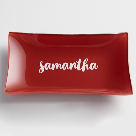 Any Message Glass Catchall-Red