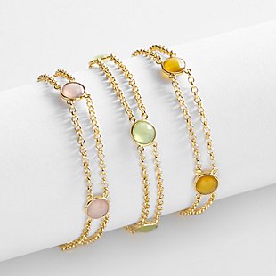 Gemstone Bracelet Set of 2