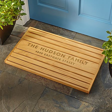 Wooden Doormat Gifts Com, Wooden Doormat