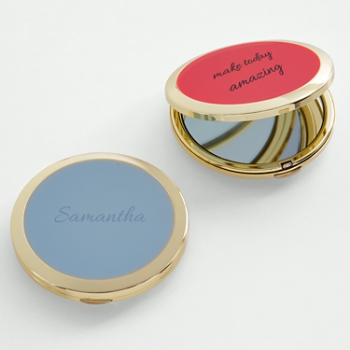 Any Message Spring Enamel Purse Mirror