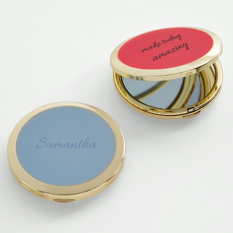 Any Message Spring Enamel Purse Mirror
