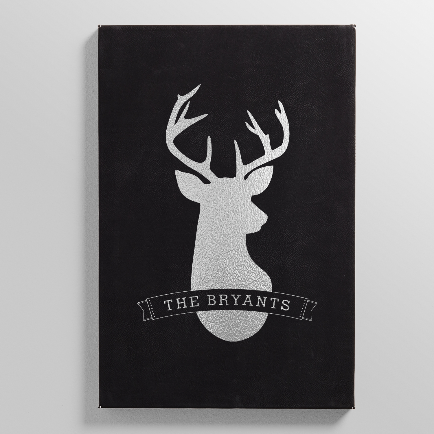 Deer Silhouette Leather Wall Art