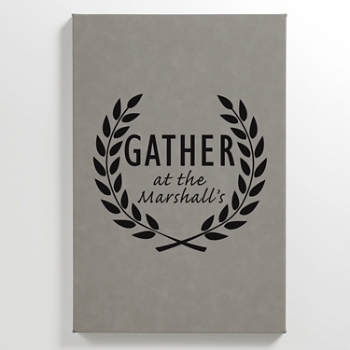 Family Gather Leather Wall Art