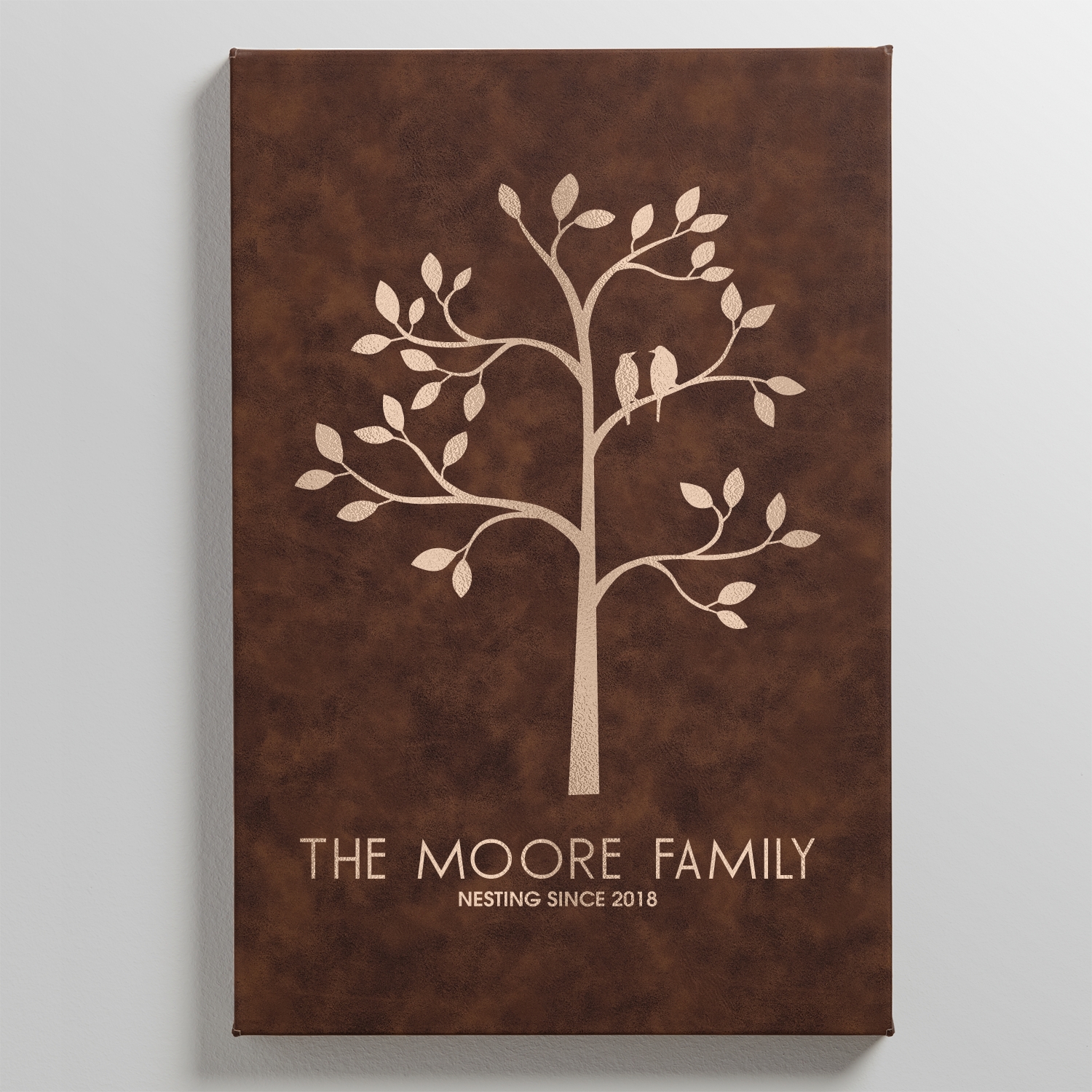 Family Tree Leather Wall Art