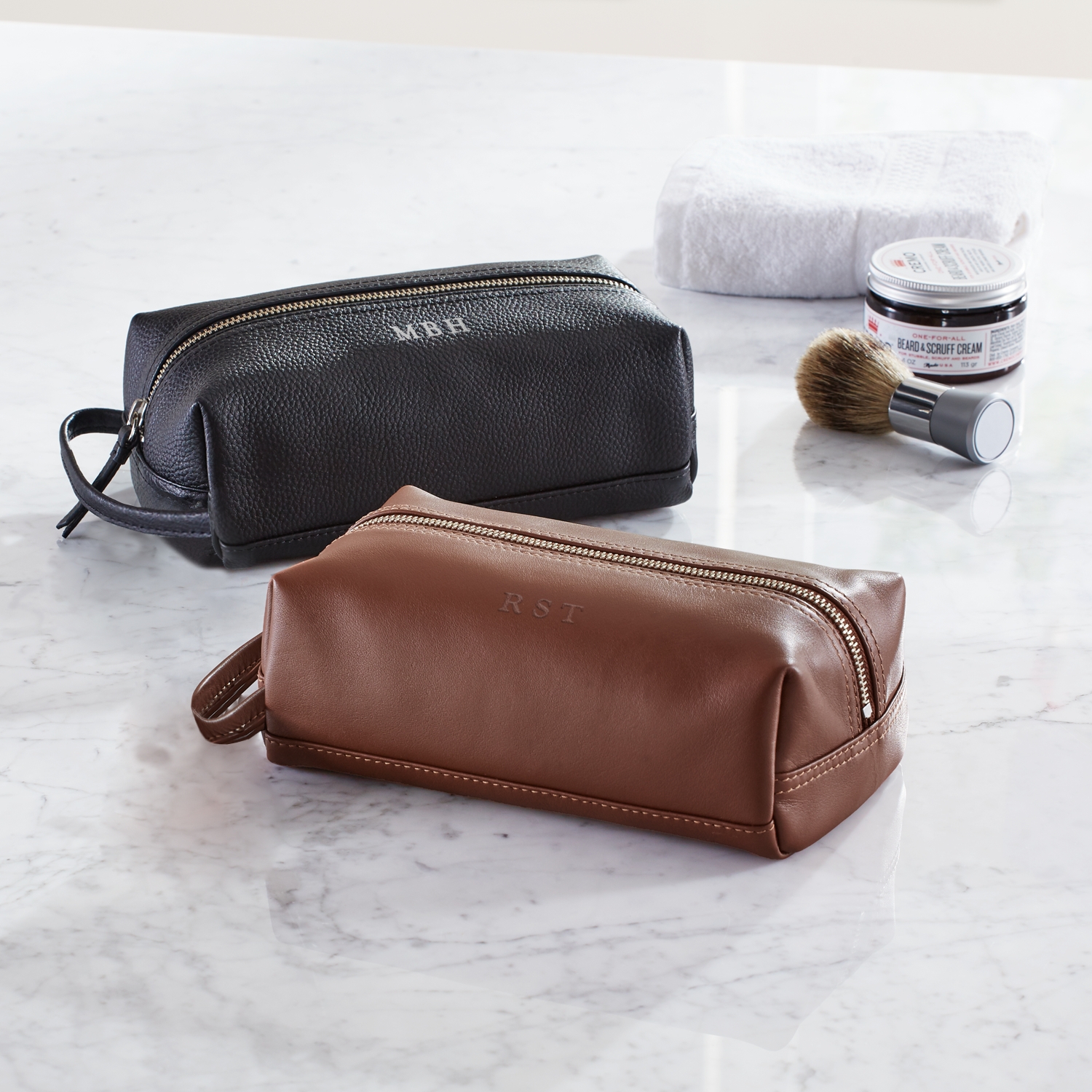 leather toilet bags