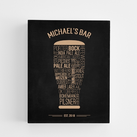 Craft Beer Typography Chalkboard Sign