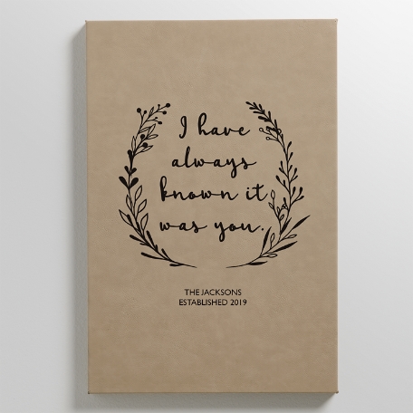 Knew It Was You Leather Wall Art