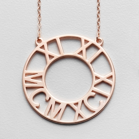 A Date To Remember Pendant - Rose Gold