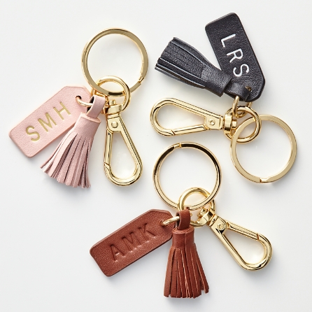 Download Monogram Leather Tassel Key Chain Personal Creations