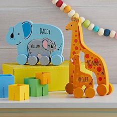 Big and Little Wooden Push Toy Set