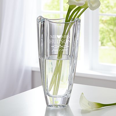 Galway Crystal Customized Wedding Vase