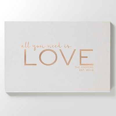 Love is All You Need Leather Wall Art - White