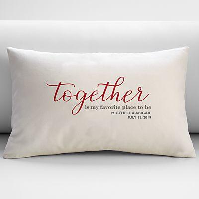 Our Favorite Place to Be Throw Pillow