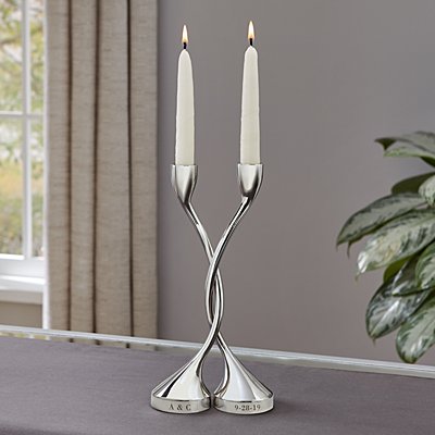 Entwined Personalized Candlesticks