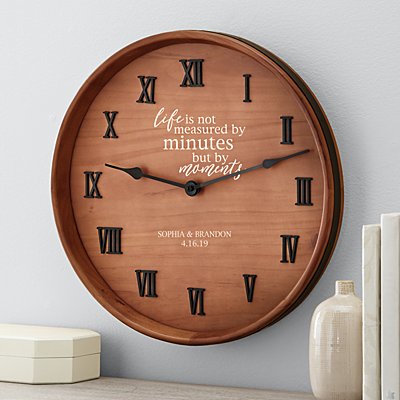 When Minutes Turn to Moments Wine Barrel Clock