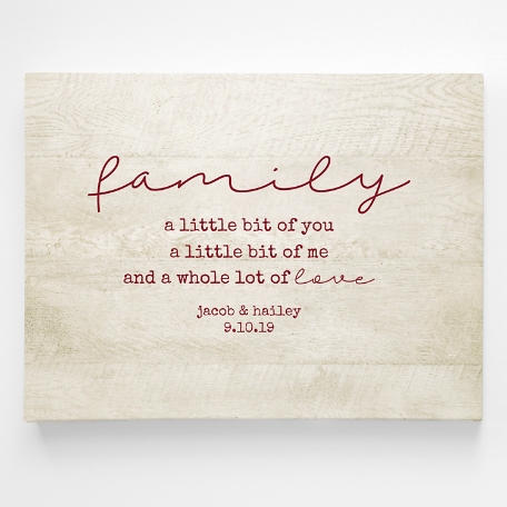 Our Family Is  Premium Canvas Wall Art - Ivory 12x16