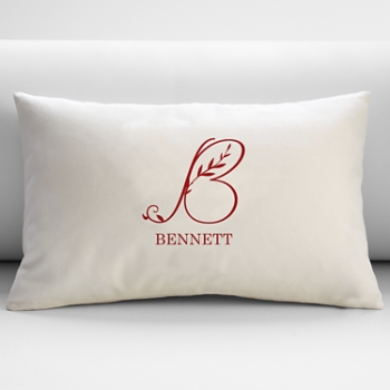 Refined Grace Personalized Monogram Throw Pillow