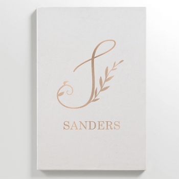 Monogrammed Personalized Leather Wall Art