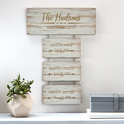 Growing Our Family Personalized Wooden Wall Art