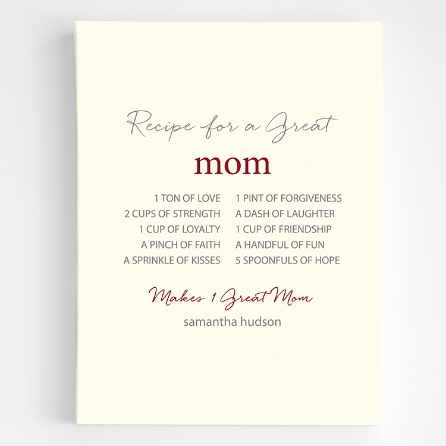 A Great Recipe Canvas Wall Art Personal Creations