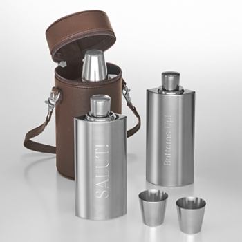 On-The-Go Travel Personalized Flask Trio