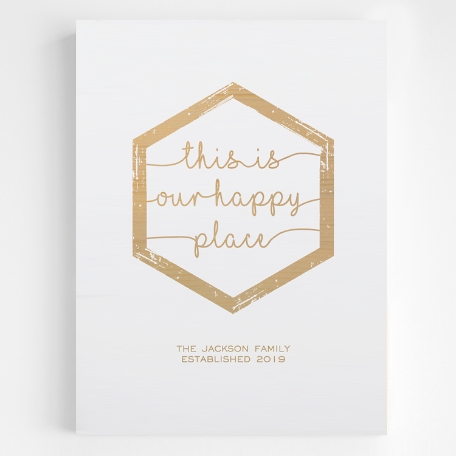 Our Happy Place Wooden Wall Art