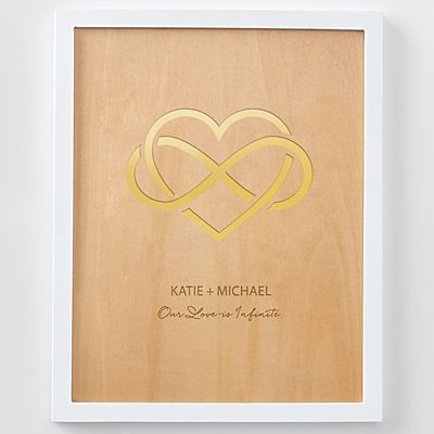 Our Love is Infinite Engraved Wood Framed Art