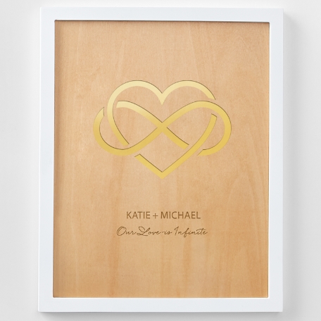 Our Love is Infinite Engraved Wood Framed Art
