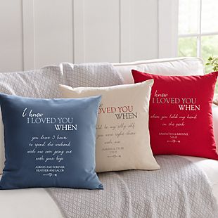 I Knew I Loved You When Throw Pillow