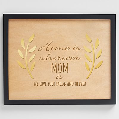 Home is Wherever You Are Engraved Wood Wall Art
