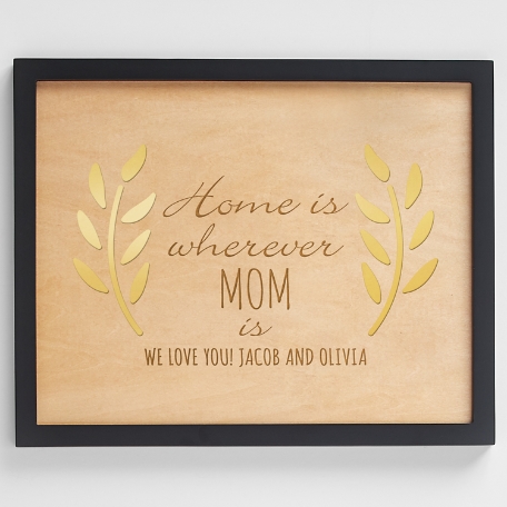 Home is Wherever You Are Engraved Wood Wall Art