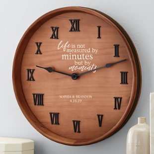 When Minutes Turn to Moments Wine Barrel Clock