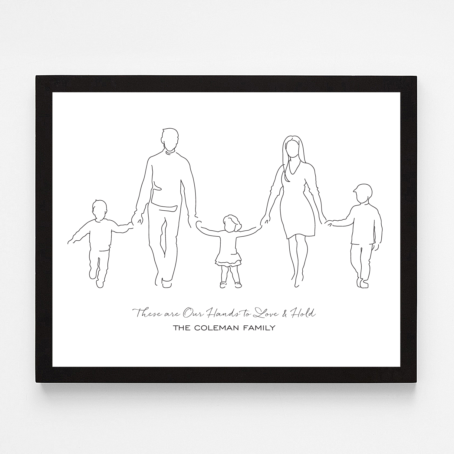 Family Silhouette Wall Art