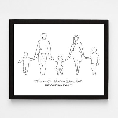 Family Silhouette Wall Art