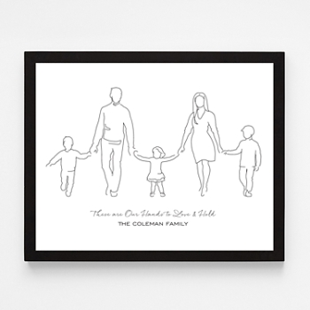 Family Silhouette Wall Art