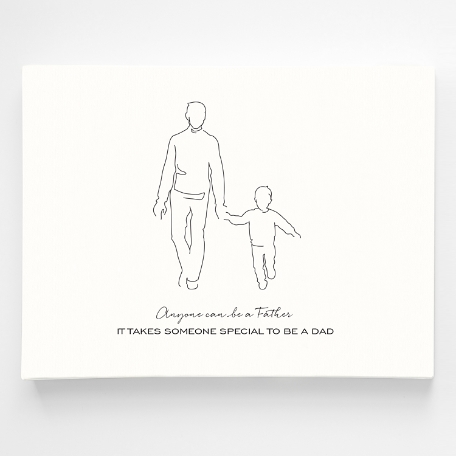 Family Silhouette Canvas Wall Art - 12x16