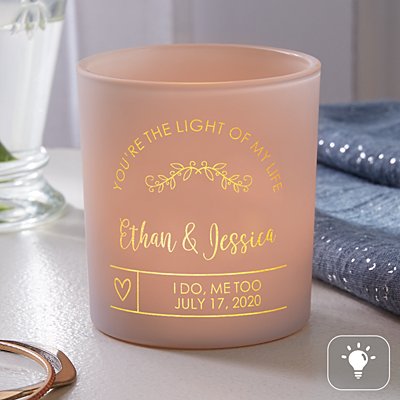 Our Love Radiates Brightly Personalized LED Votive