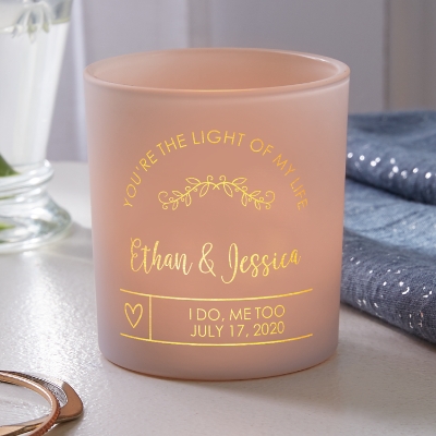 Our Love Radiates Brightly Personalized LED Votive