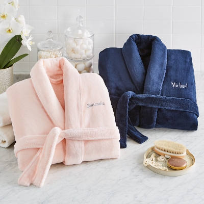 Luxury Five-Star Plush Personalized Robe Set for Couples