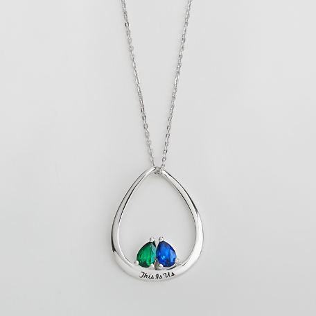 This is Us Family Birthstone Necklace - 2 Stones