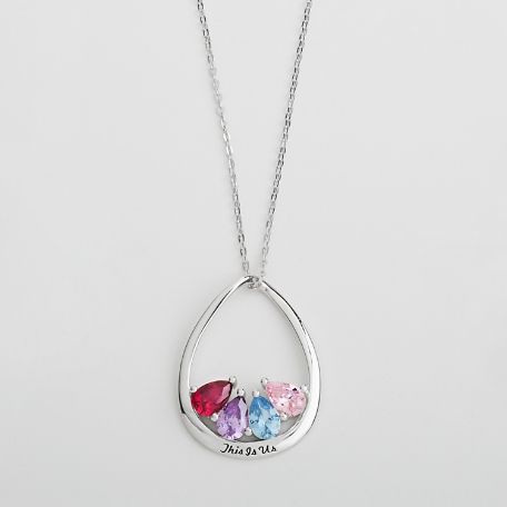 This is Us Family Birthstone Necklace - 4 Stones
