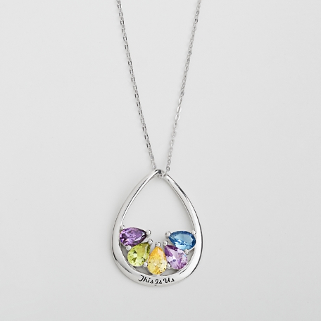 This is Us Family Birthstone Necklace - 5 Stones