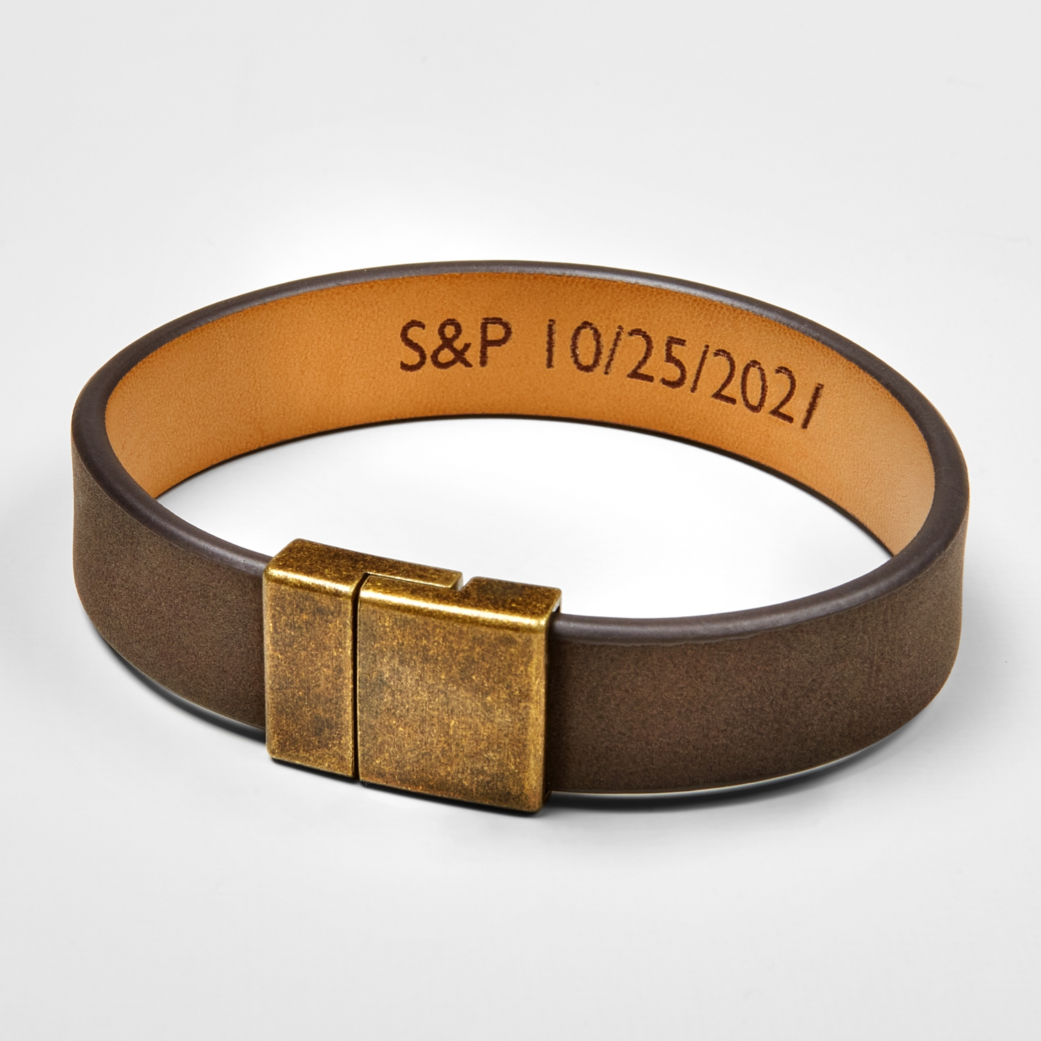 Men's Secret Message Leather Bracelet