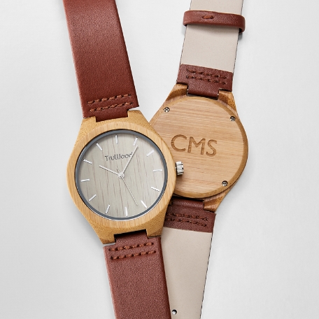 Wood + Leather Timepiece