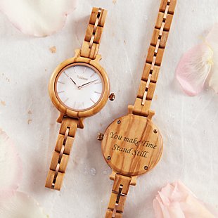 Rose Gold Wooden Watch
