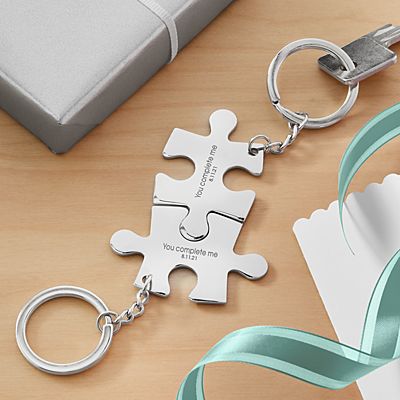 Just married key chains luggage tags heart puzzle Mr custom keychains And the two shall become one newlywed gifts luggage tags /& Mrs