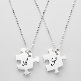 Piece of Me Puzzle Necklace Set