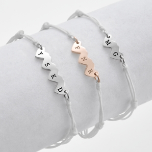 Just the Girls Initial Bracelet Set