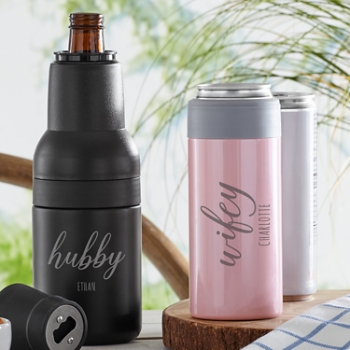 For the Couple Stainless Steel Koozie Set